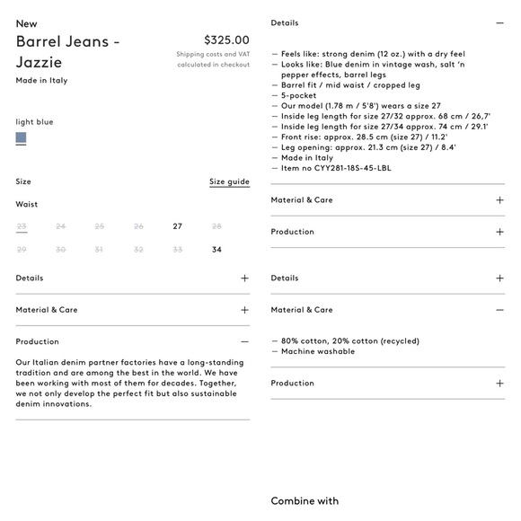 NWOT CLOSED Denim - Barrel Jeans - Jazzie in Light Blue - Size 23 - Picture 10 of 15